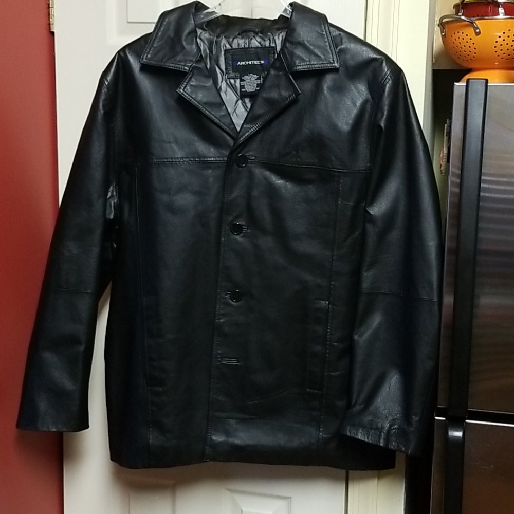 Men's Leather Jacket - Picture 3 of 11
